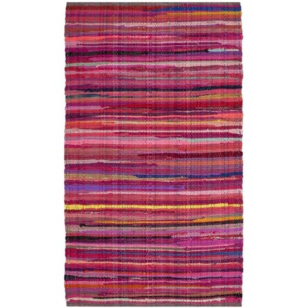 Safavieh Rag Hand Woven Accent Area Rug Red & Multicolor - 2 ft. 6 in. x 4 ft. RAR240D-24